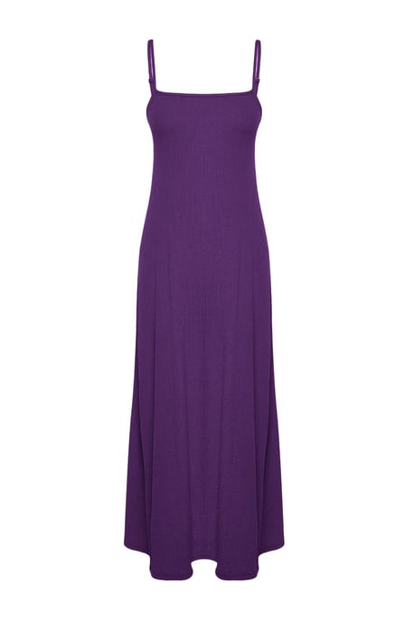 TRENDYOLMİLLA Damen Lila Einfarbig Maxi Ärmellos Casual A-Linie Kleider - Image 5