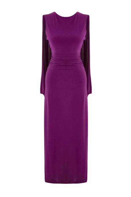 TRENDYOLMİLLA Damen Lila Einfarbig Maxi Ärmellos Elegant/Abend Gerade Abend & Ball Kleid - Image 5