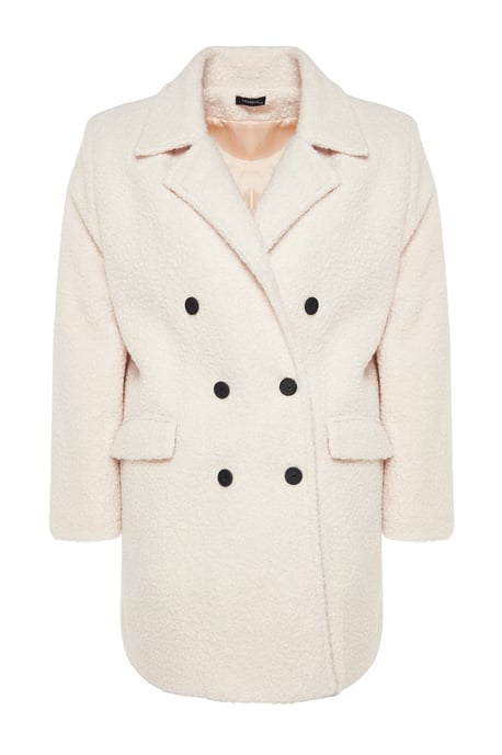 Trendyol Curve Damen Grau Einfarbig Lang Regular Fit Große Größen Mäntel - Image 5