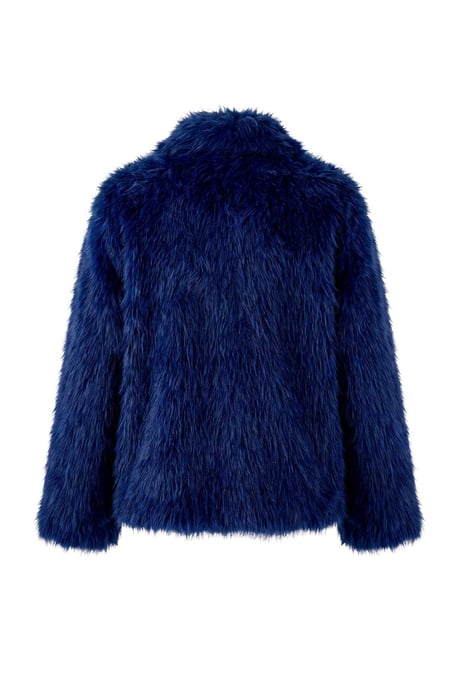 Trendyol Curve Damen Dunkelblau Einfarbig Lang Regular Fit Große Größen Mäntel - Image 3