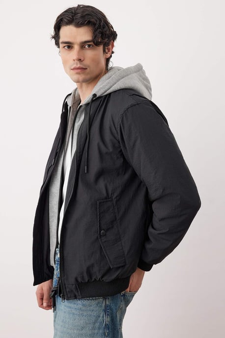 TRENDYOL MAN Herren Schwarz Einfarbig Lang Regular Fit Winter Jacken - Image 6
