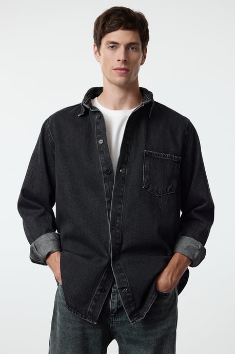 TRENDYOL MAN Herren Grau Einfarbig Lang Regular Fit Jacken - Image 1