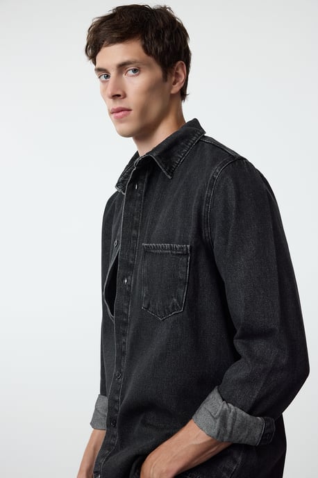 TRENDYOL MAN Herren Grau Einfarbig Lang Regular Fit Jacken - Image 6