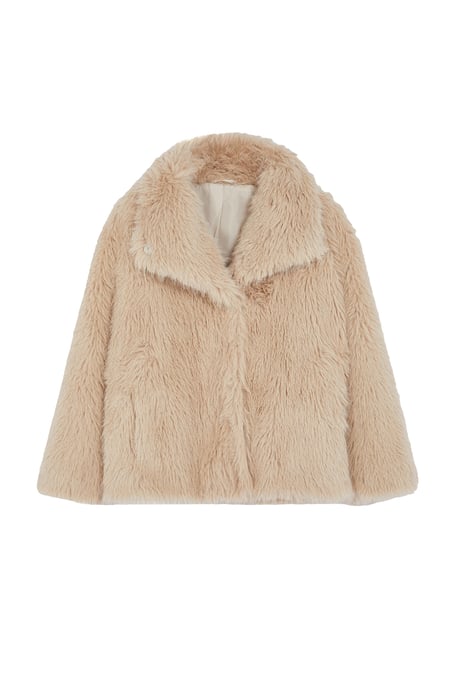 Trendyol Curve Damen Beige Einfarbig Lang Regular Fit Große Größen Mäntel - Image 5