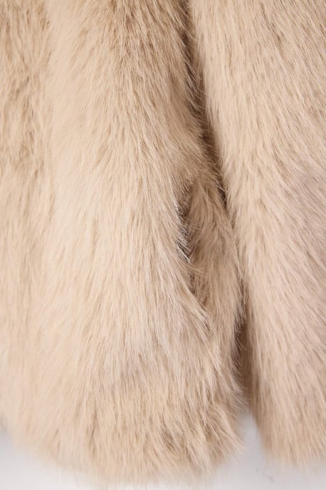 Trendyol Curve Damen Beige Einfarbig Lang Oversize Große Größen Mäntel - Image 5
