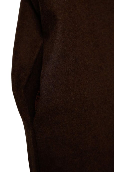 Trendyol Curve Damen Braun Einfarbig Lang Oversize Große Größen Mäntel - Image 5