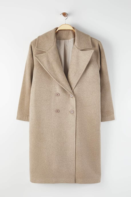 Trendyol Curve Damen Grau Einfarbig Lang Oversize Große Größen Mäntel - Image 4