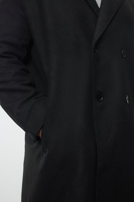 TRENDYOL MAN Herren Schwarz Einfarbig Regular Fit Mäntel - Image 3