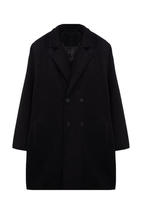 TRENDYOL MAN Herren Schwarz Einfarbig Regular Fit Mäntel - Image 5