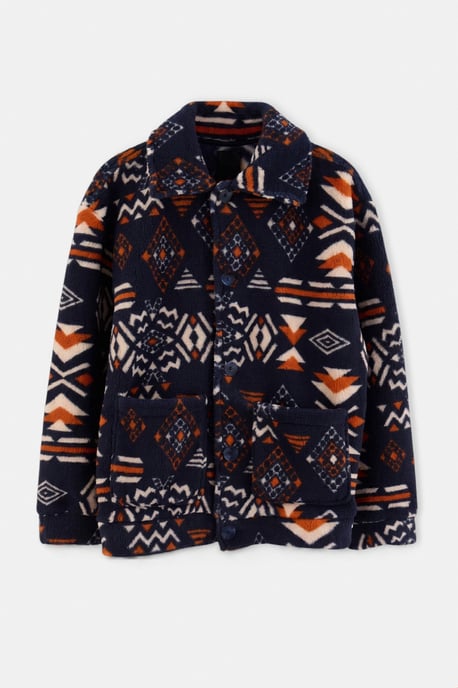 TRENDYOL MAN Herren Dunkelblau Grafik Lang Oversize Winter Jacken - Image 5