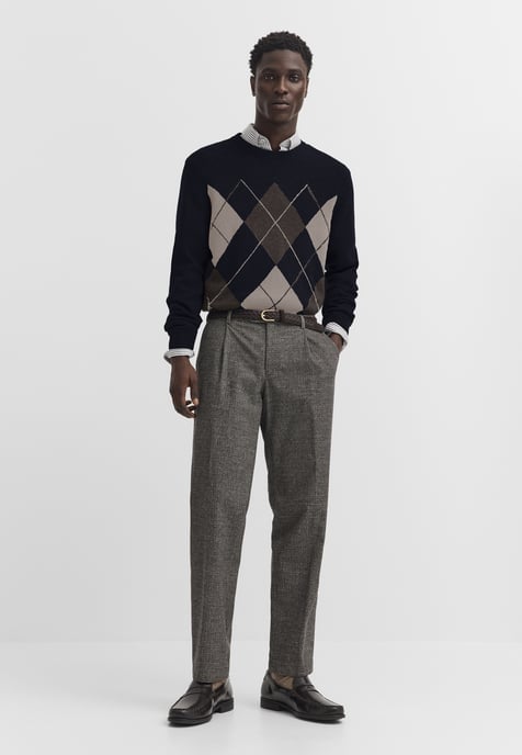 Bugatti Herren Pullover Rundhals Wollmix Mouline - Image 3