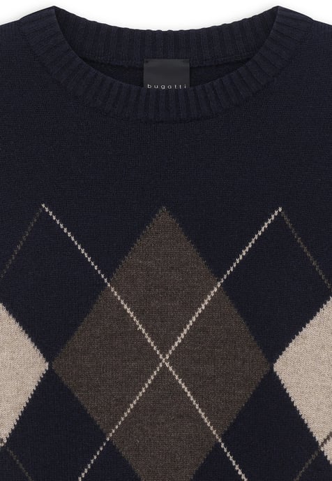 Bugatti Herren Pullover Rundhals Wollmix Mouline - Image 3
