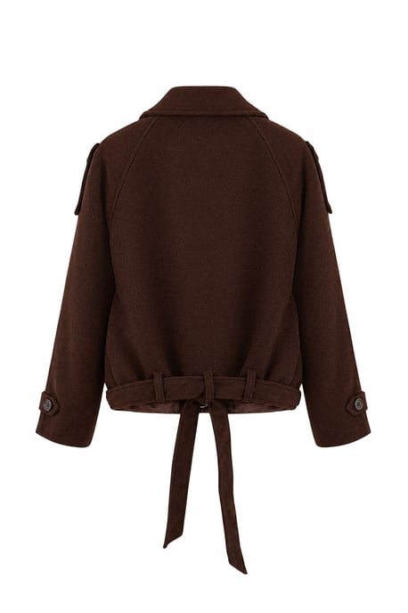 Trendyol Curve Damen Einfarbig Oversize Große Größen Mäntel - Image 2