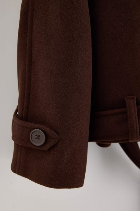 Trendyol Curve Damen Einfarbig Oversize Große Größen Mäntel - Image 3