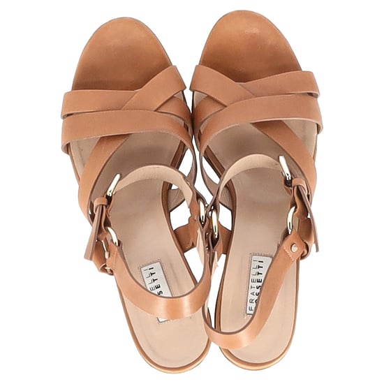 Fratelli Rossetti – Blockabsatz-Sandalen aus braunem Leder - Image 5
