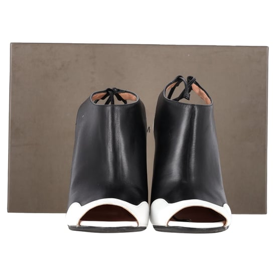 Roland Mouret Damier Slingback-Stiefeletten aus schwarzem Leder - Image 2