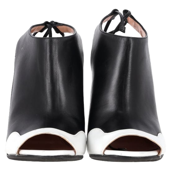 Roland Mouret Damier Slingback-Stiefeletten aus schwarzem Leder - Image 3