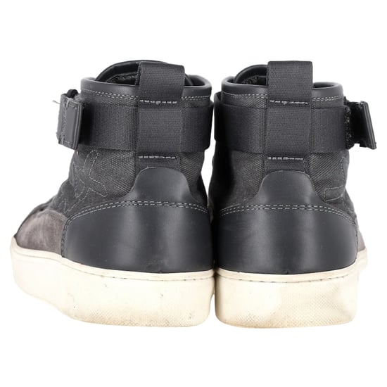 Ermenegildo Zegna Couture High-Top-Sneaker aus schwarzem Canvas und Leder - Image 5