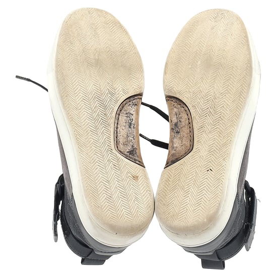 Ermenegildo Zegna Couture High-Top-Sneaker aus schwarzem Canvas und Leder - Image 6