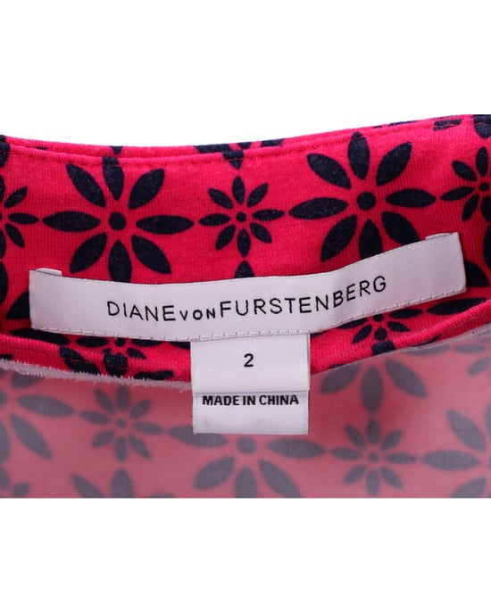 Diane Von Furstenberg Bedrucktes Wickelkleid aus roter Baumwolle - Image 4