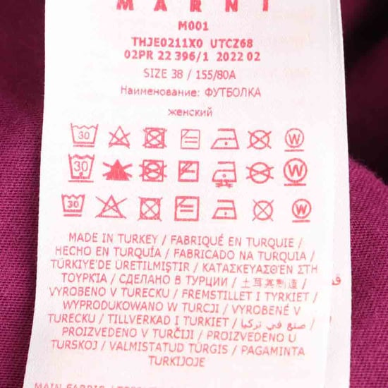 Marni Logo T-Shirt aus rosa Baumwolle - Image 5