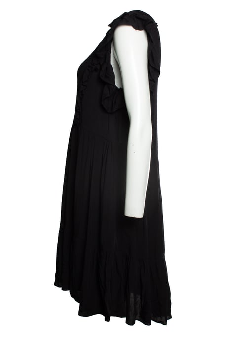 Zadig & Voltaire, schwarzes ärmelloses Rüschenkleid - Image 3