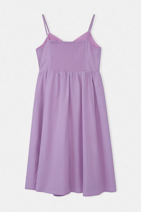 Trendyol Curve Damen Lila Einfarbig Midi Ärmellos Casual A-Linie Große Größen Kleid - Image 5