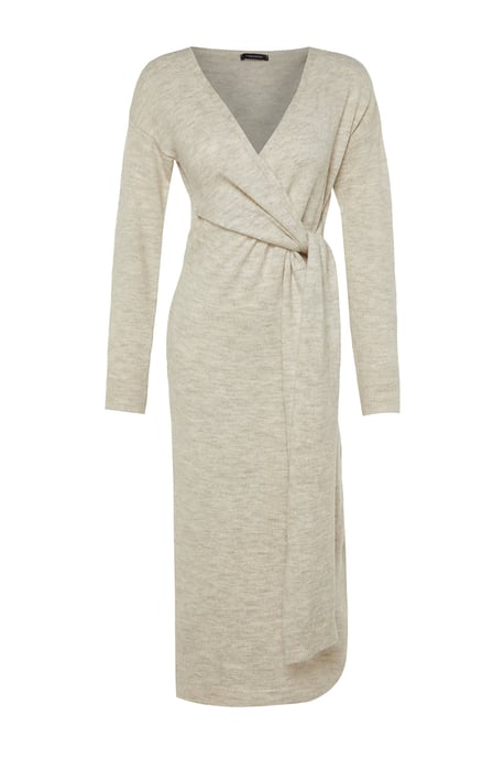 TRENDYOLMİLLA Damen Grau Einfarbig Midi Lang Casual Zweireihig Kleider - Image 5