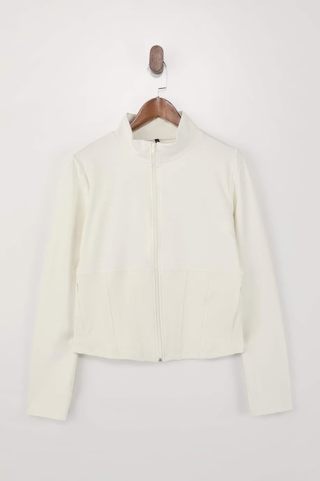Trendyol Curve Damen Ecru Einfarbig Lang Tailliert Große Größen Blazer - Image 5