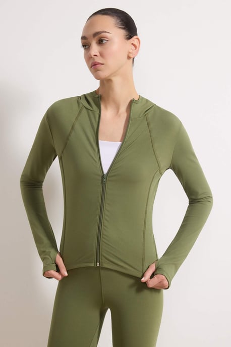 TRENDYOLMİLLA Damen Khaki Einfarbig Tailliert Sport- Blazer - Image 2