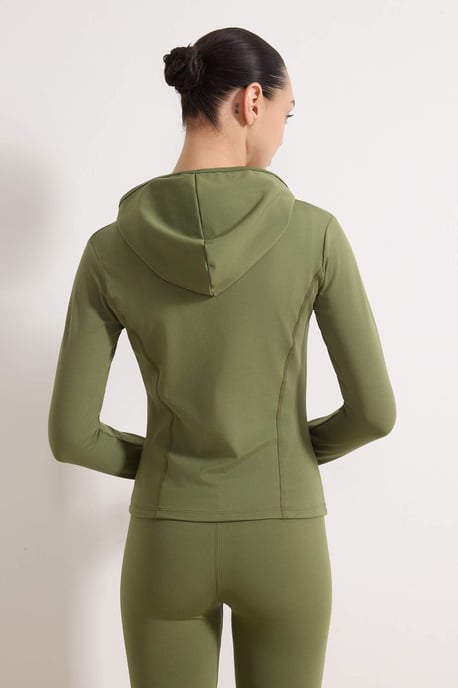 TRENDYOLMİLLA Damen Khaki Einfarbig Tailliert Sport- Blazer - Image 4