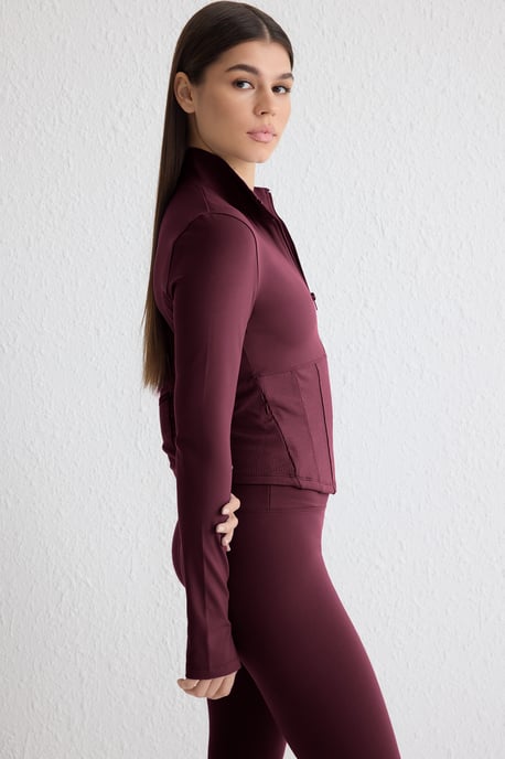 TRENDYOLMİLLA Damen Bordeaux Einfarbig Tailliert Sport- Blazer - Image 5
