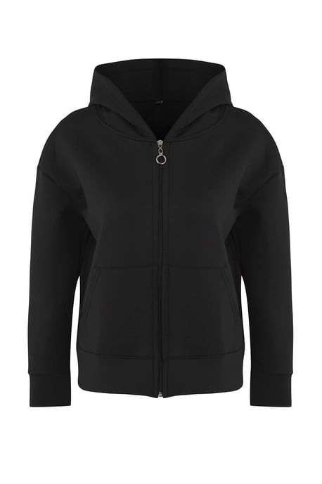 TRENDYOLMİLLA Damen Schwarz Einfarbig Oversize Sport- Blazer - Image 4