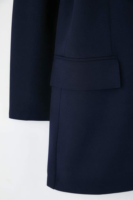 Trendyol Curve Damen Dunkelblau Einfarbig Lang Oversize Große Größen Blazer - Image 5