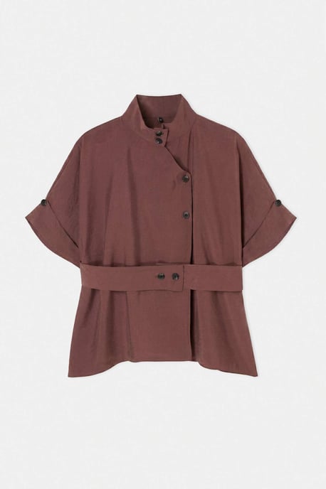 Trendyol Curve Damen Braun Einfarbig Kurz Regular Fit Große Größen Blazer - Image 3