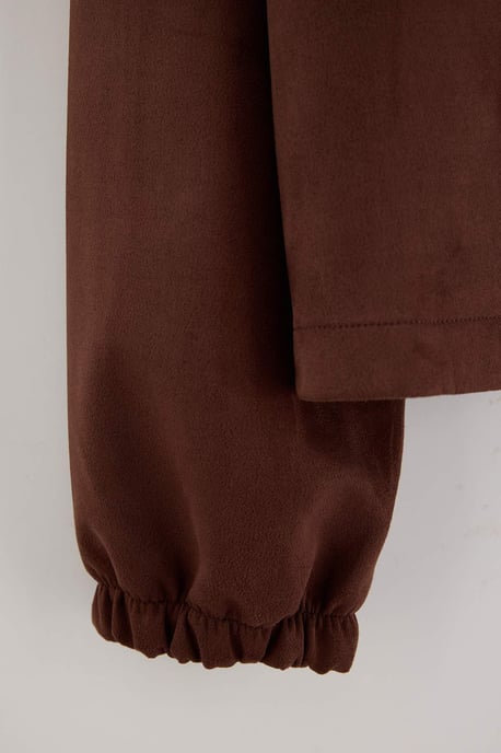 Trendyol Curve Damen Braun Einfarbig Lang, Tailliert Große Größen Blazer - Image 5