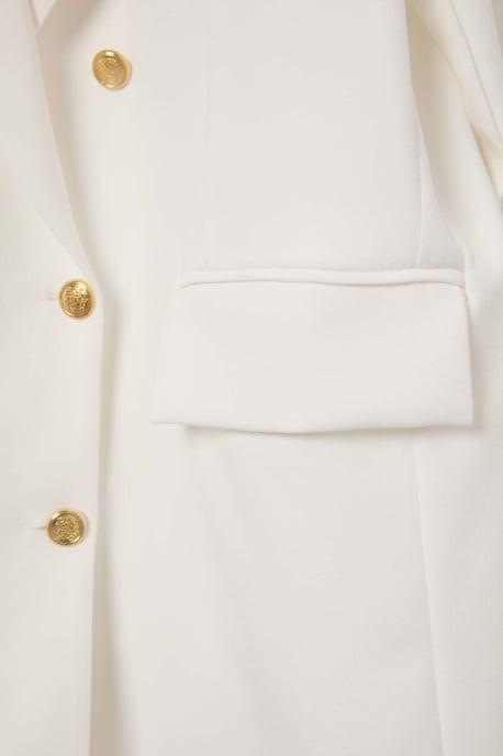 Trendyol Curve Damen Ecru Einfarbig Lang Tailliert Große Größen Blazer - Image 5