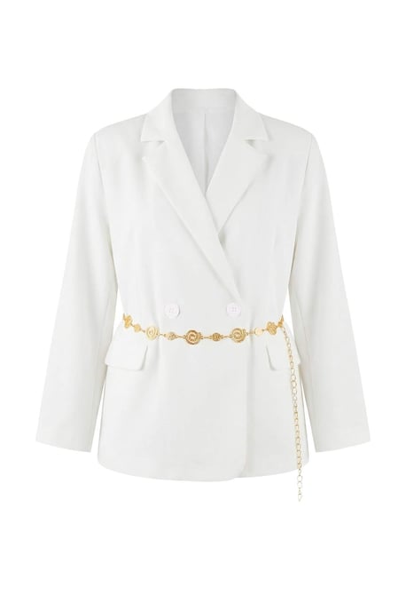 Trendyol Curve Damen Ecru Einfarbig Lang Oversize Große Größen Blazer - Image 4