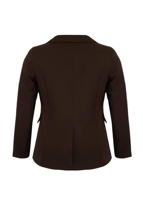 Trendyol Curve Damen Braun Einfarbig Lang Tailliert Große Größen Blazer - Image 4