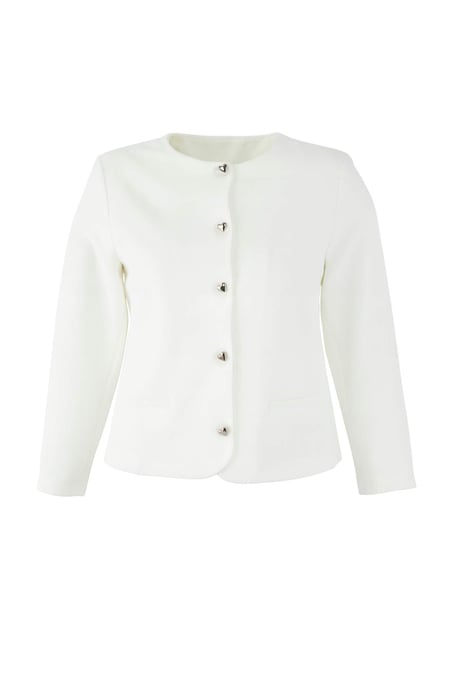 Trendyol Curve Damen Ecru Einfarbig Lang Regular Fit Große Größen Blazer - Image 4