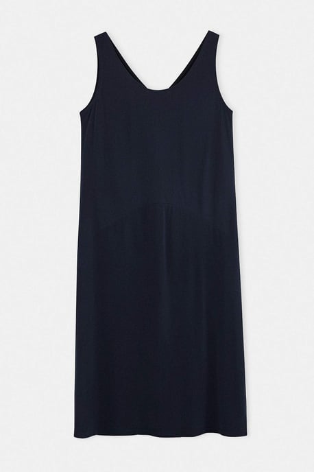 Trendyol Curve Damen Grau Einfarbig Midi Ärmellos Casual Gerade Große Größen Kleid - Image 5