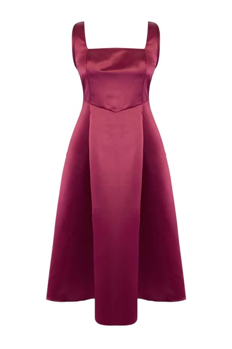 Trendyol Curve Damen Rosa Einfarbig Midi Ärmellos Elegant/Abend Bodycon Große Größen Kleid - Image 3