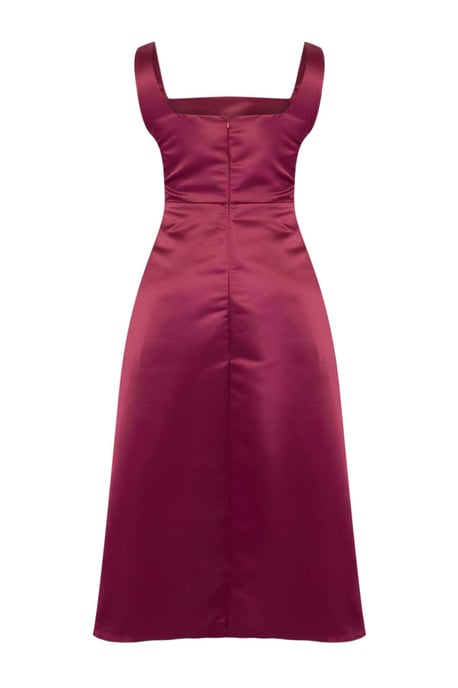Trendyol Curve Damen Rosa Einfarbig Midi Ärmellos Elegant/Abend Bodycon Große Größen Kleid - Image 5