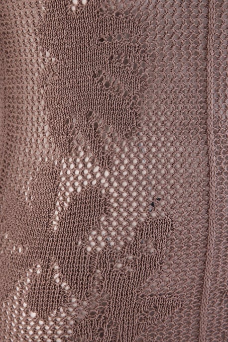 Trendyol Curve Damen Beige Geblümt Midi Ärmellos Bodycon Große Größen Kleid - Image 4