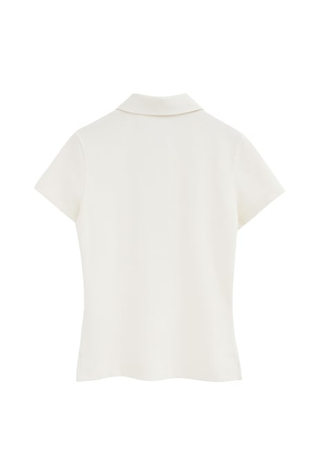 Kurzärmliges Poloshirt in schmaler Passform mit Rigby Go Stickerei naturweiß - Image 2