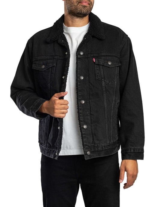 Levi's Sherpa-Jacke Mit Lockerer Passform, Schwarz - Image 1