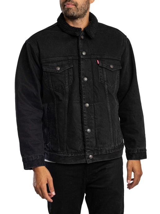Levi's Sherpa-Jacke Mit Lockerer Passform, Schwarz - Image 2
