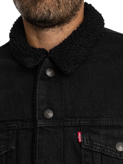 Levi's Sherpa-Jacke Mit Lockerer Passform, Schwarz - Image 4