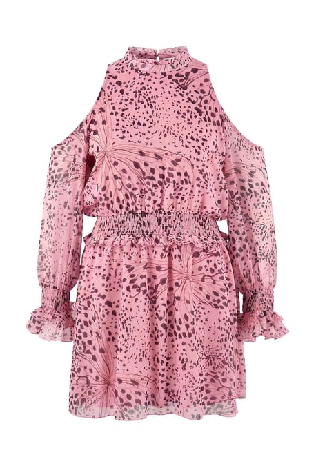 Trendyol Curve Damen Rosa Animal-Print Midi Lang Abend / Alltag A-Linie Große Größen Kleid - Image 4