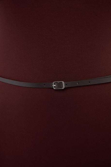 Trendyol Curve Damen Braun Einfarbig Midi Kurz A-Linie Große Größen Kleid - Image 5